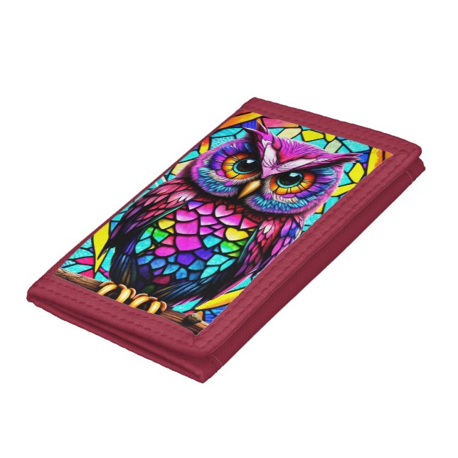 Mosaic owl trifold wallet (Bottom)