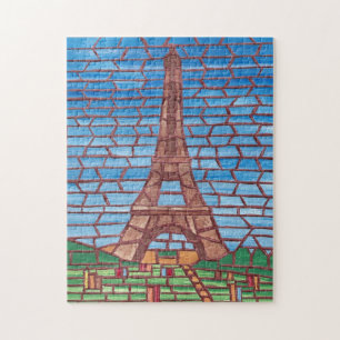 Mosaic Painting Eiffel Tower Jigsaw Puzzles