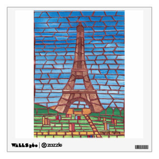 Mosaic Painting of Eiffel Tower Custom Wall Decals