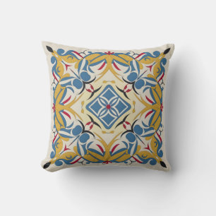 mosaic pale throw pillow