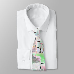 Mosaic paper in soft to opaque colors, and drizzle neck tie