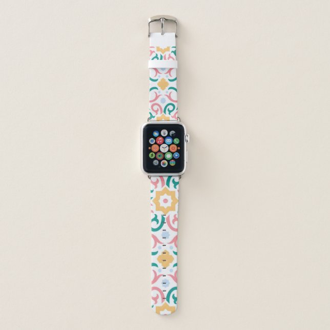 Mosaic/pastel/spring  apple watch band (Front)