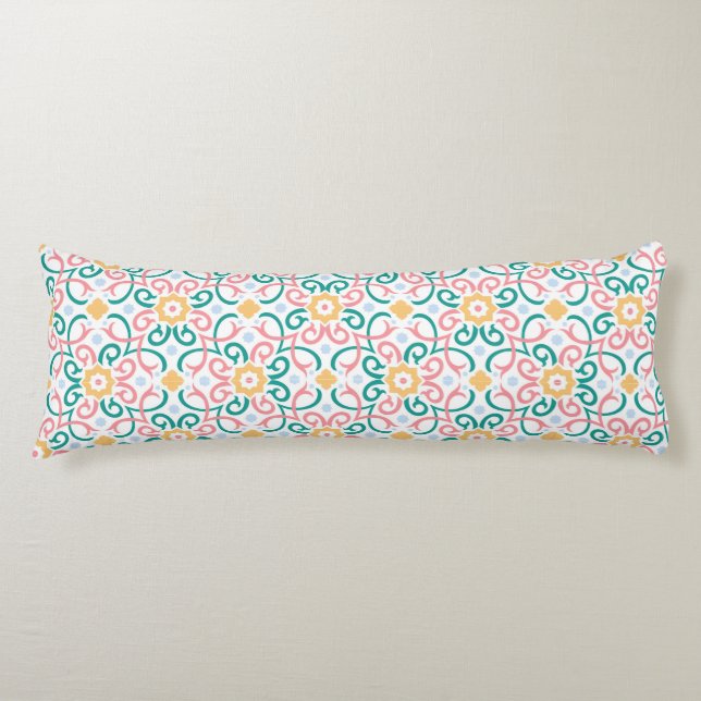 Mosaic/pastel/spring Body Pillow (Front)