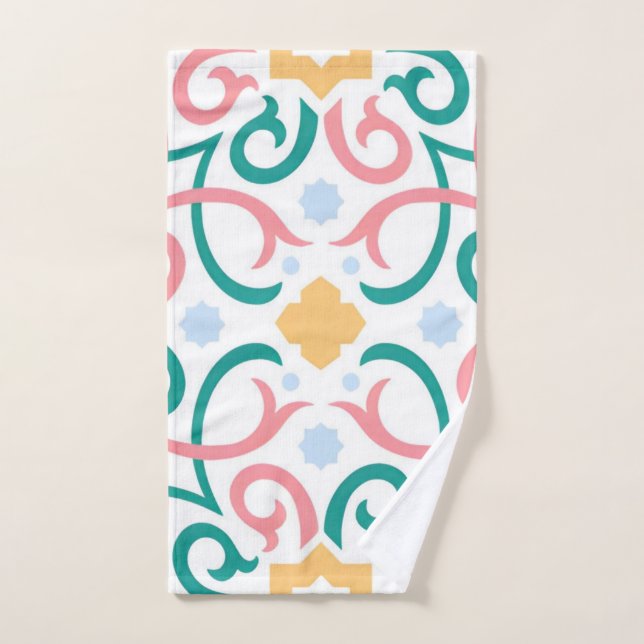Mosaic/pastel/spring  hand towel  (Hand Towel)