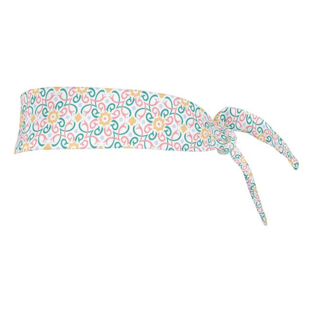 Mosaic/pastel/spring  tie headband (Rotate 90)