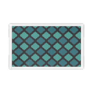 Mosaic pattern in arab style acrylic tray