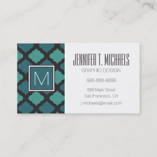 Mosaic pattern in arab style business card
