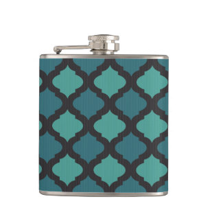 Mosaic pattern in arab style hip flask