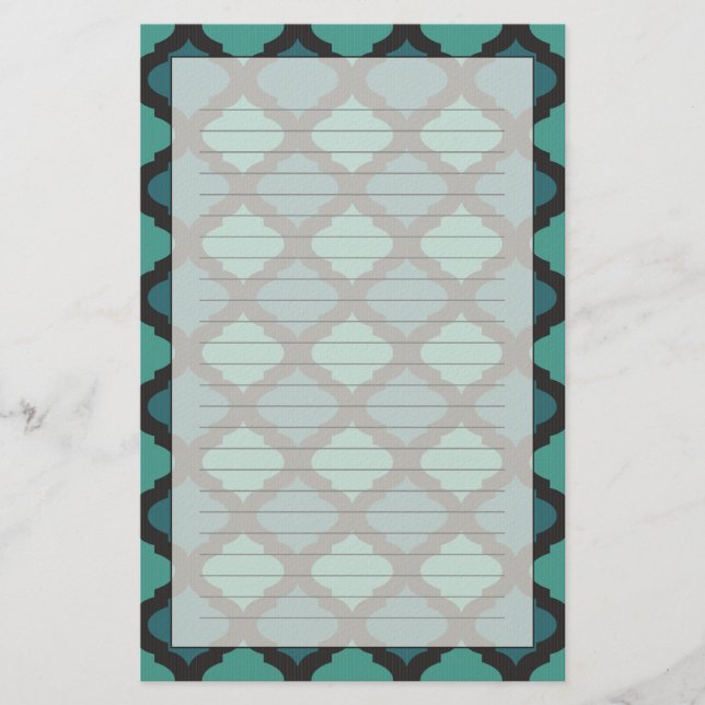 Mosaic pattern in arab style stationery (Front)