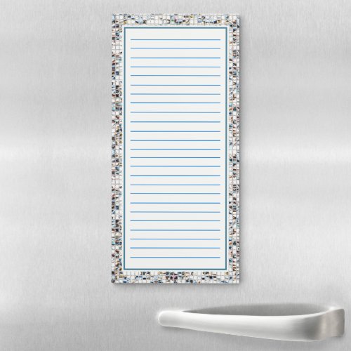Mosaic Pattern Lined Magnetic Notepad