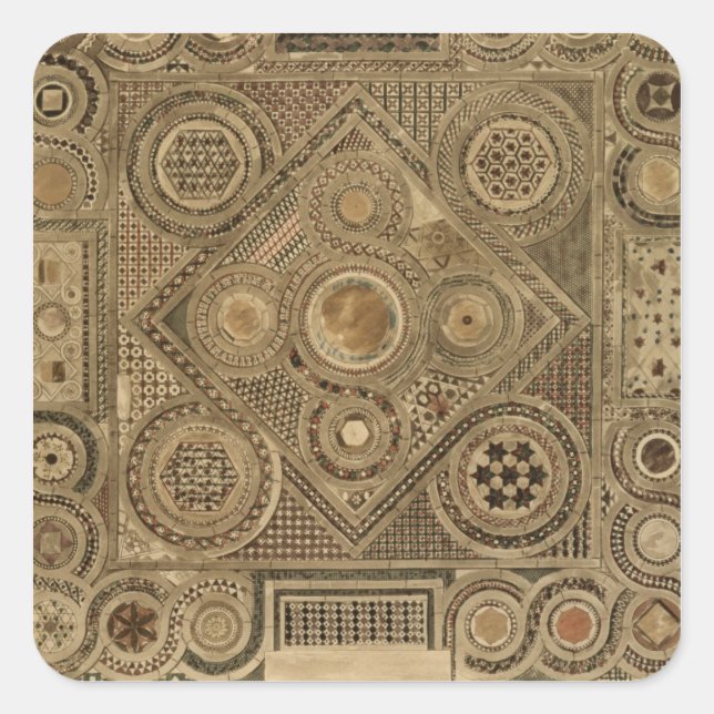 Mosaic Pavement Before the Altar, plate A from 'We Square Sticker (Front)