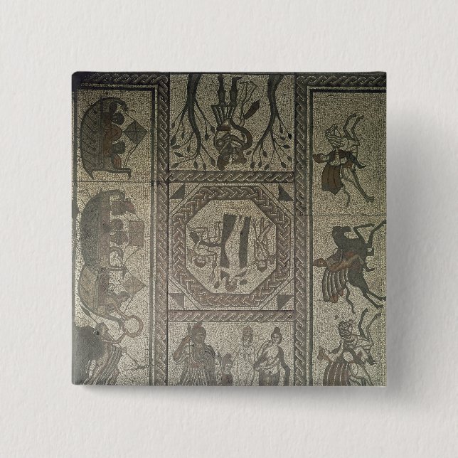 Mosaic pavement from the Roman villa at Low Button (Front)