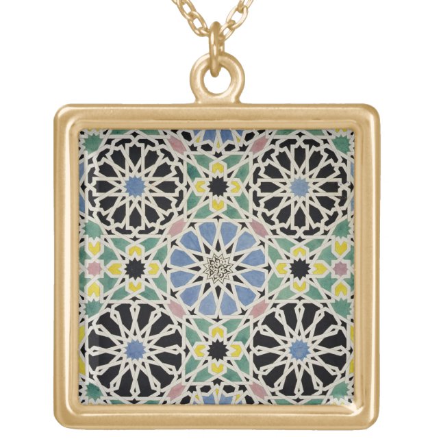 Mosaic Pavement in the Alhambra, from 'The Arabian Gold Plated Necklace (Front)