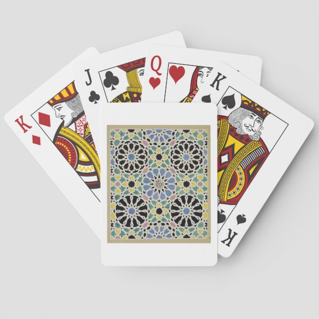 Mosaic Pavement in the Alhambra, from 'The Arabian Poker Cards (Back)