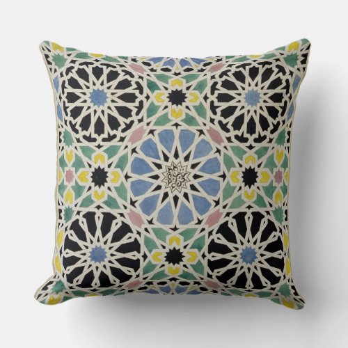Mosaic Pavement in the Alhambra from The Arabian Throw Pillow
