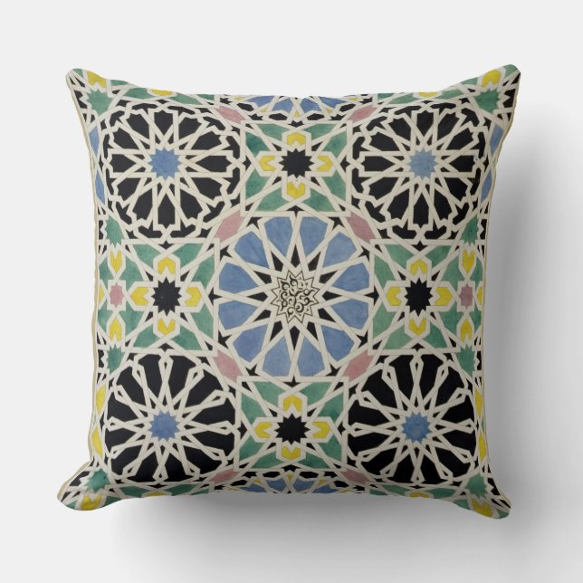 Mosaic Pavement in the Alhambra, from 'The Arabian Throw Pillow (Front)