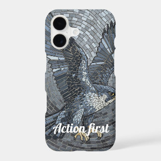 Mosaic Peregrine Falcon Action First Predator iPhone 17 Case