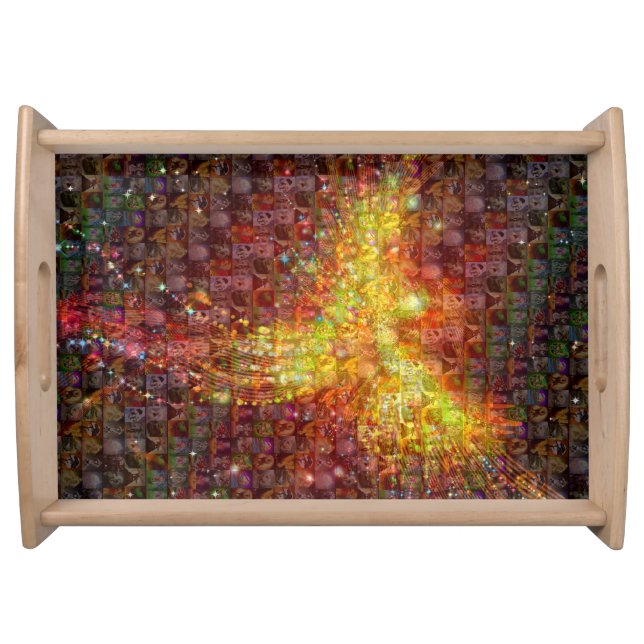 Mosaic Phoenix Serving Tray (Front)