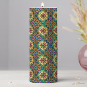 Mosaic Pillar Candle