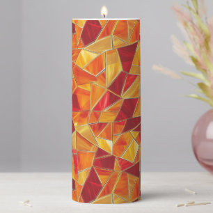 Mosaic Pillar Candle