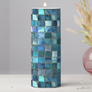 Mosaic Pillar Candle