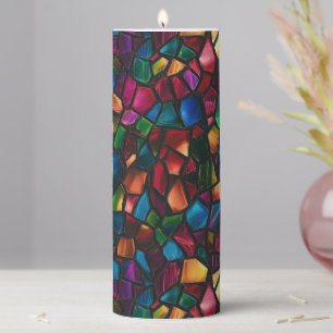 Mosaic Pillar Candle