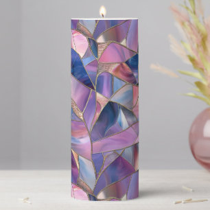 Mosaic Pillar Candle