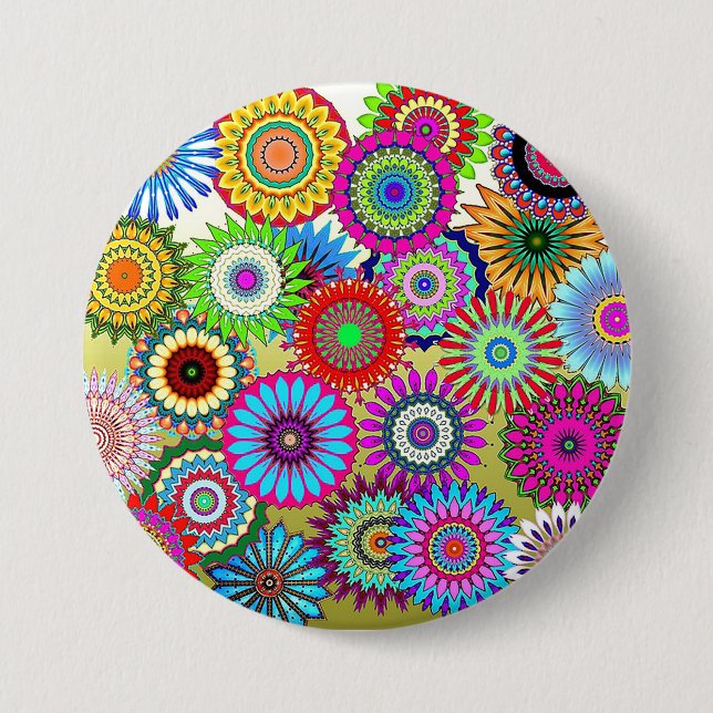 Mosaic Pinwheels Button (Front)