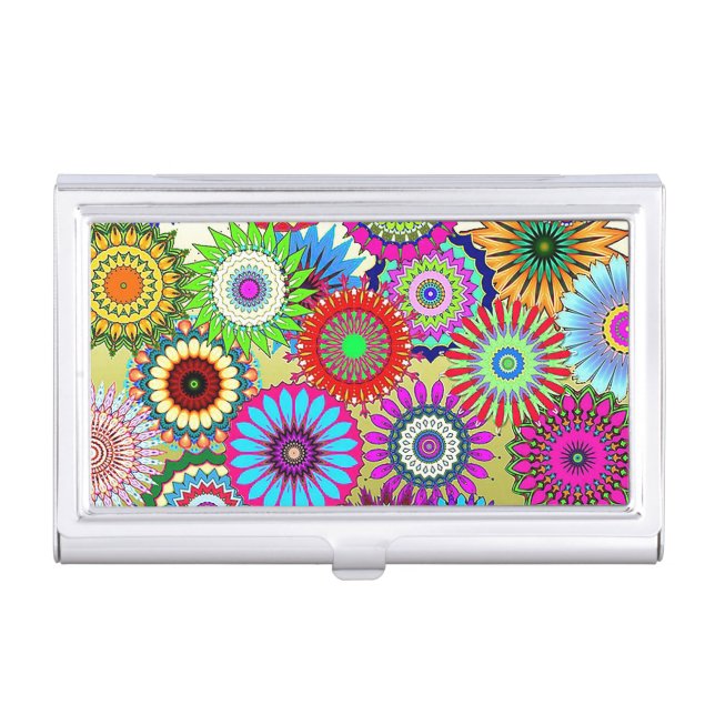 Mosaic Pinwheels Case For Business Cards (Front)