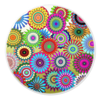 Mosaic Pinwheels Ceramic Knob