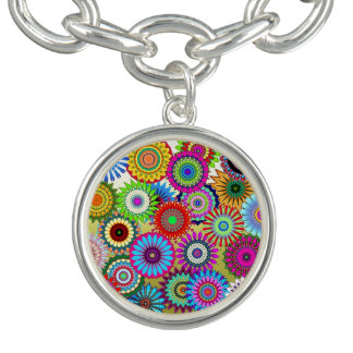 Mosaic Pinwheels Charm Bracelet