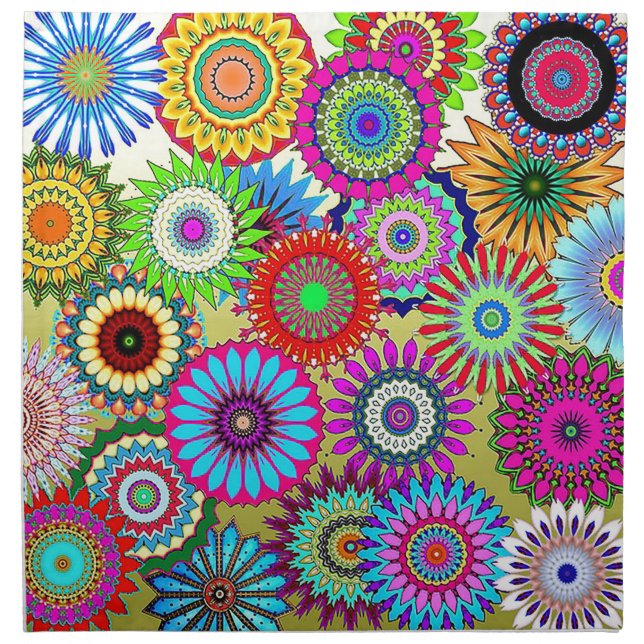 Mosaic Pinwheels Napkin (Front)