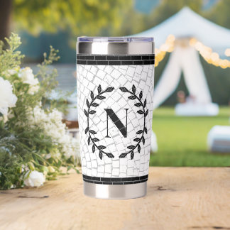 Mosaic Print Monogram Insulated Tumbler