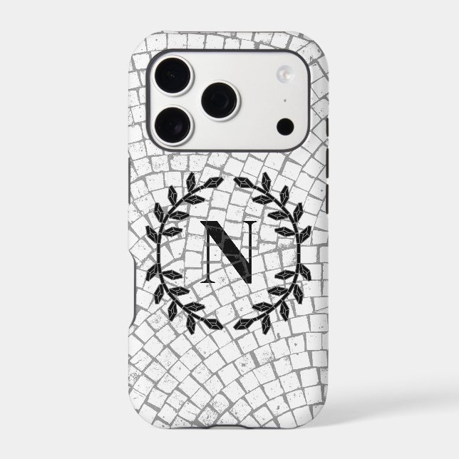 Mosaic Print Monogram Iphone Case (Back)
