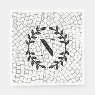 Mosaic Print Monogram Napkins