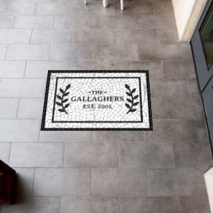 Mosaic Print Personalized Name Floor Decals