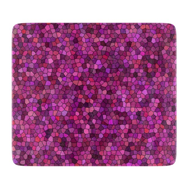 Mosaic Purple Pink  Cutting Board (Front)