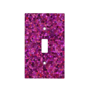 Mosaic Purple Pink  Light Switch Cover