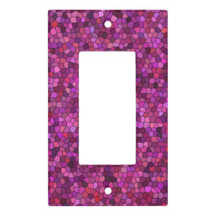 Mosaic Purple Pink Light Switch Cover