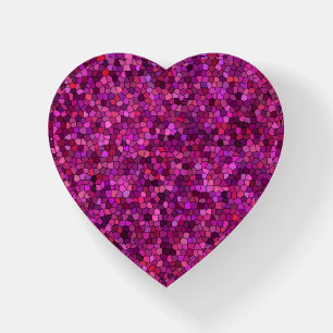 Mosaic Purple Pink Paperweight