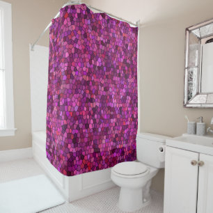Mosaic Purple Pink Shower Curtain