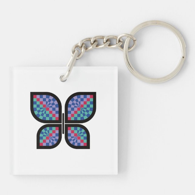 Mosaic Radiance Butterfly Keychain (Back)