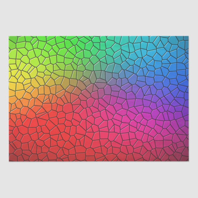 mosaic rainbow tissue paper (Front)
