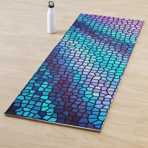 Mosaic Rays of Color Stained Glass  Yoga Mat