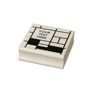 MOSAIC rectangles squares colored I + your ideas Rubber Stamp
