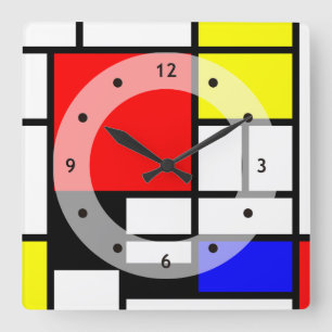 MOSAIC rectangles squares colored I + your ideas Square Wall Clock