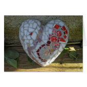 mosaic red heart card (Front Horizontal)