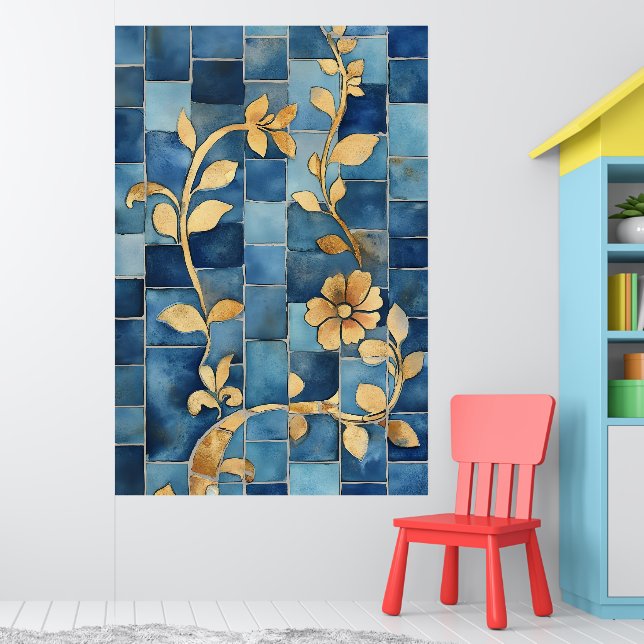 Mosaic reminiscent of traditional Moroccan styles, Poster (Nursery 1)