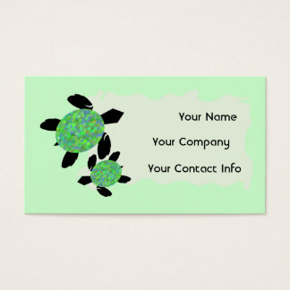 Mosaic Sea Turtle Business Card Template