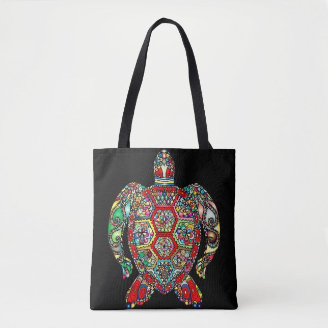Mosaic sea turtle tote (Front)